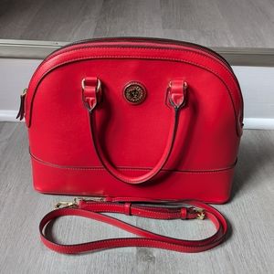Anne Klein - Domed Satchel - smooth red